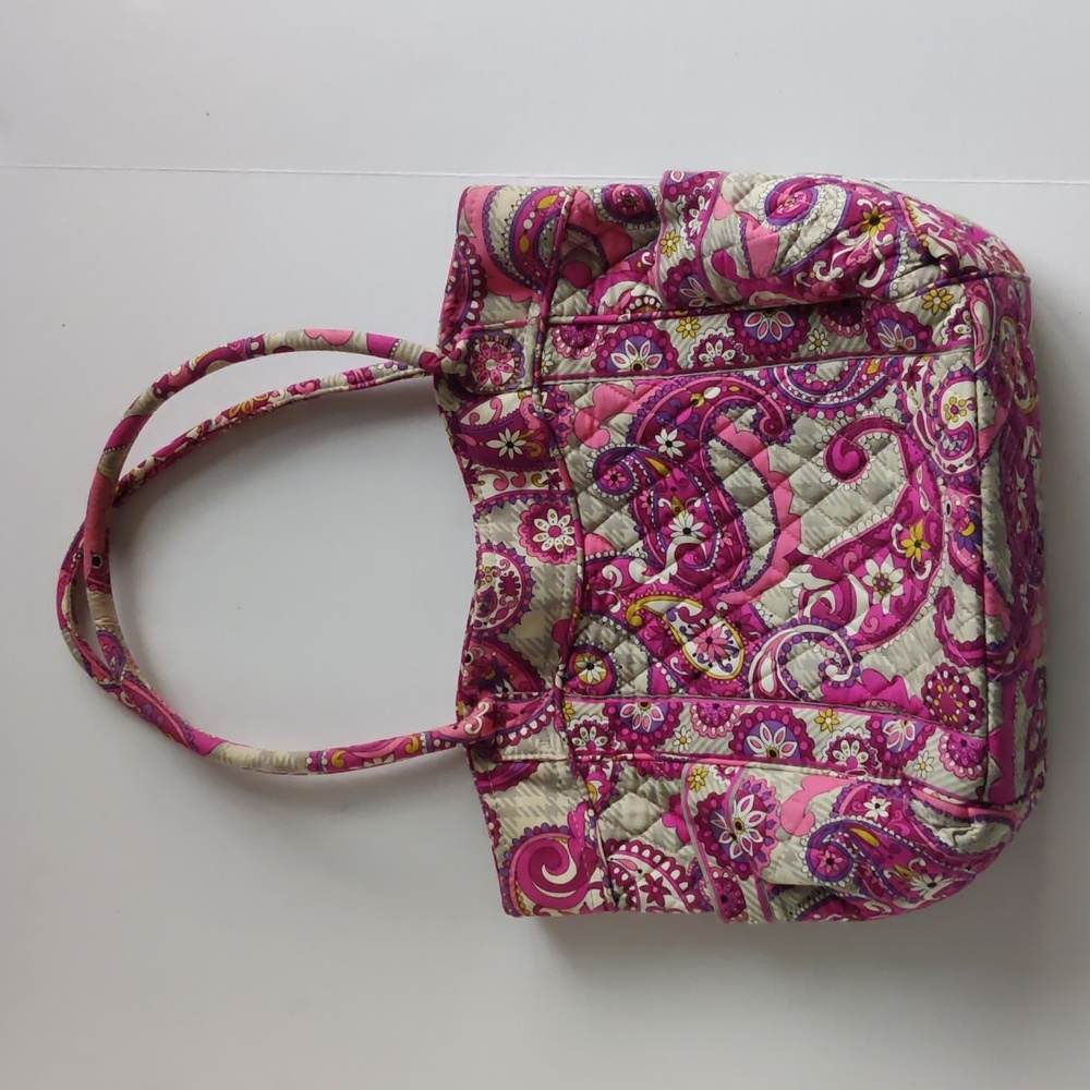 Vera Bradley Double Handle Tote - Paisley Meets Plaid RETIRED EUC